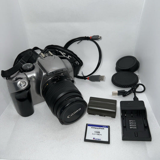 Retro Canon Digital Camera SLR 300D EOS + Canon 35-80mm Auto Focus Lens - Tested Canon