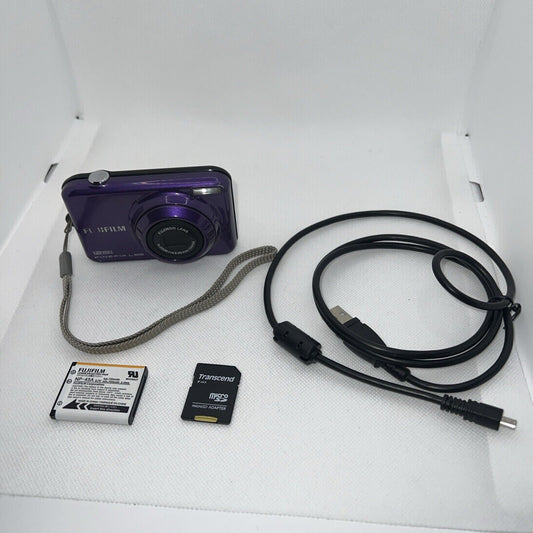 Purple Fujifilm Digital Camera FinePix L55 12.0MP Tested + Battery, Charger 8GB Fujifilm