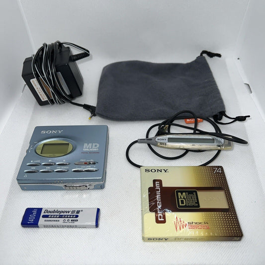SONY MZ-R91 MD Walkman Portable MiniDisc Recorder/Player - Blue. In LNC Sony