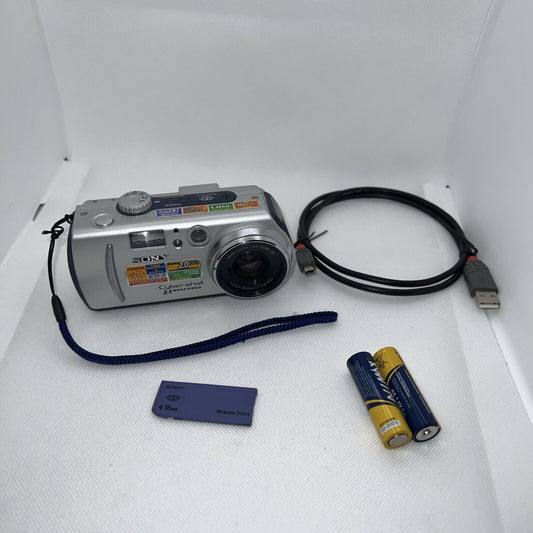 Vintage Sony Digital Camera Cyber-shot DSC-P50 2.1MP CCD - Tested + Accessories Sony