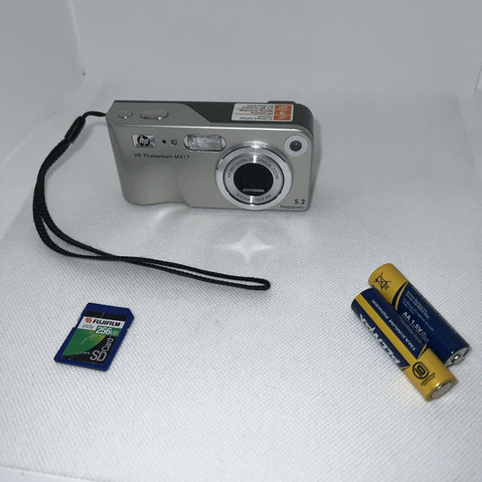 Retro HP Photosmart M417 5.2MP Compact Digital Camera Silver Tested HP