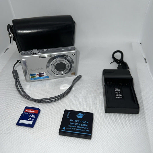Panasonic Digital Camera Lumix DMC-FS3 8.1MP Tested + Battery, Charger, 8GB SD Panasonic