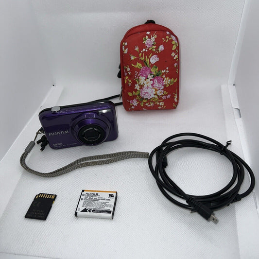 Fujifilm Digital Camera FinePix L55 12.0MP Purple + Battery, Charger 4GB Tested Fujifilm
