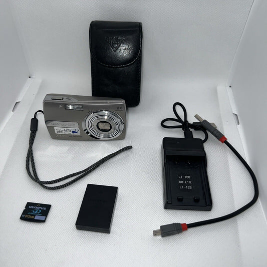 Olympus Digital Camera Mju 810 8.0MP + Battery, Charger, Memory & Case Tested Olympus